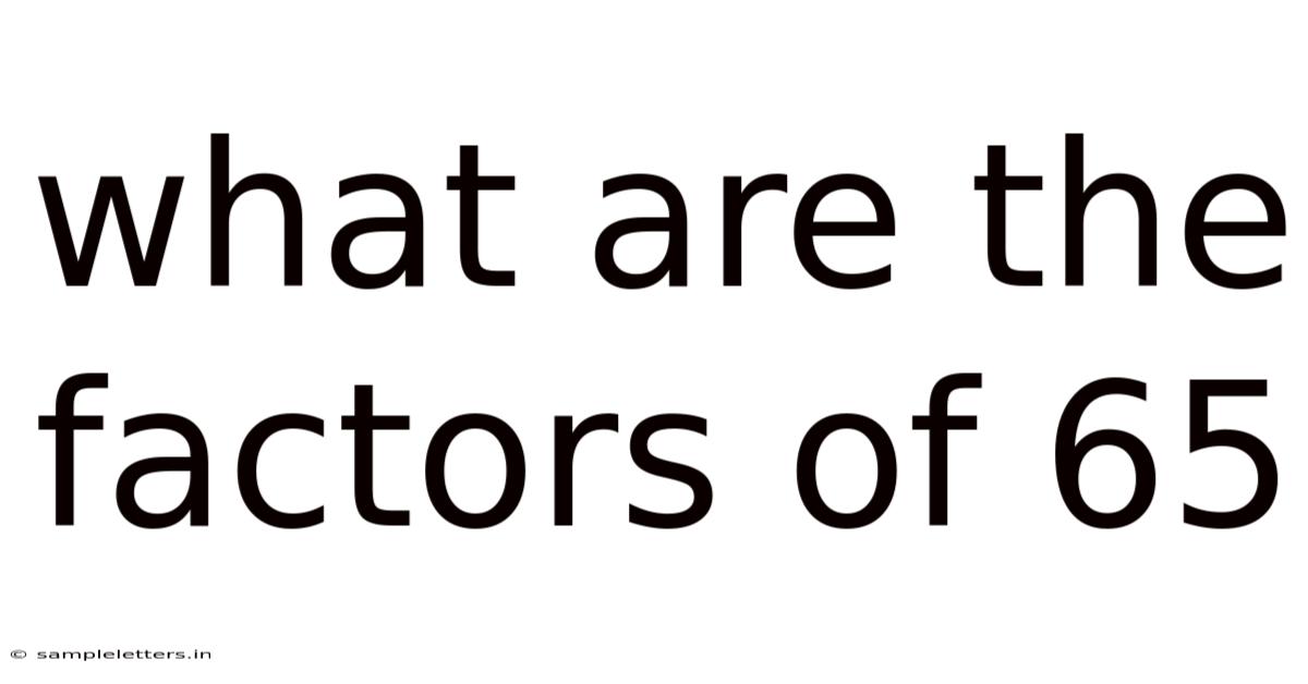 What Are The Factors Of 65