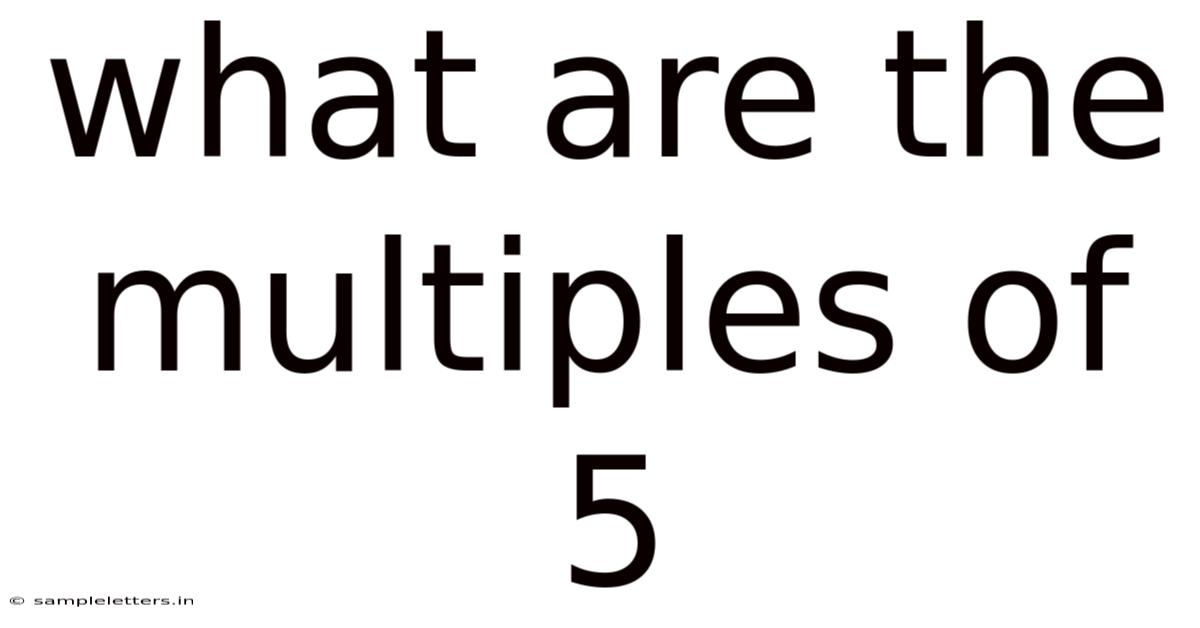 What Are The Multiples Of 5