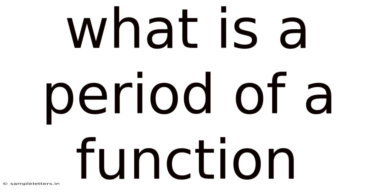 What Is A Period Of A Function