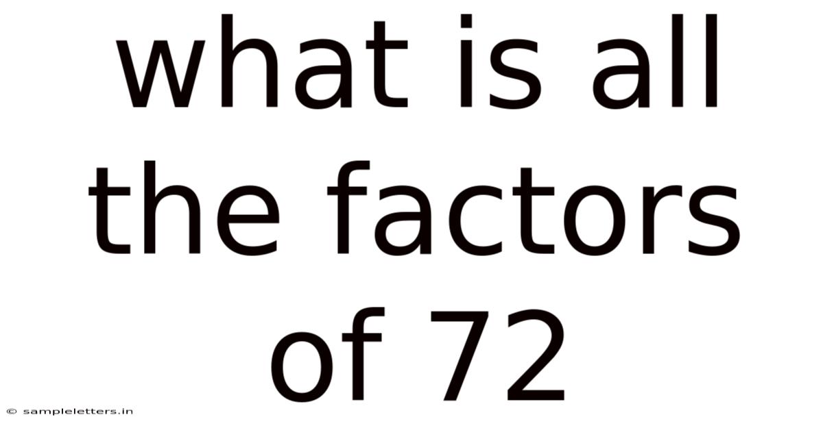 What Is All The Factors Of 72