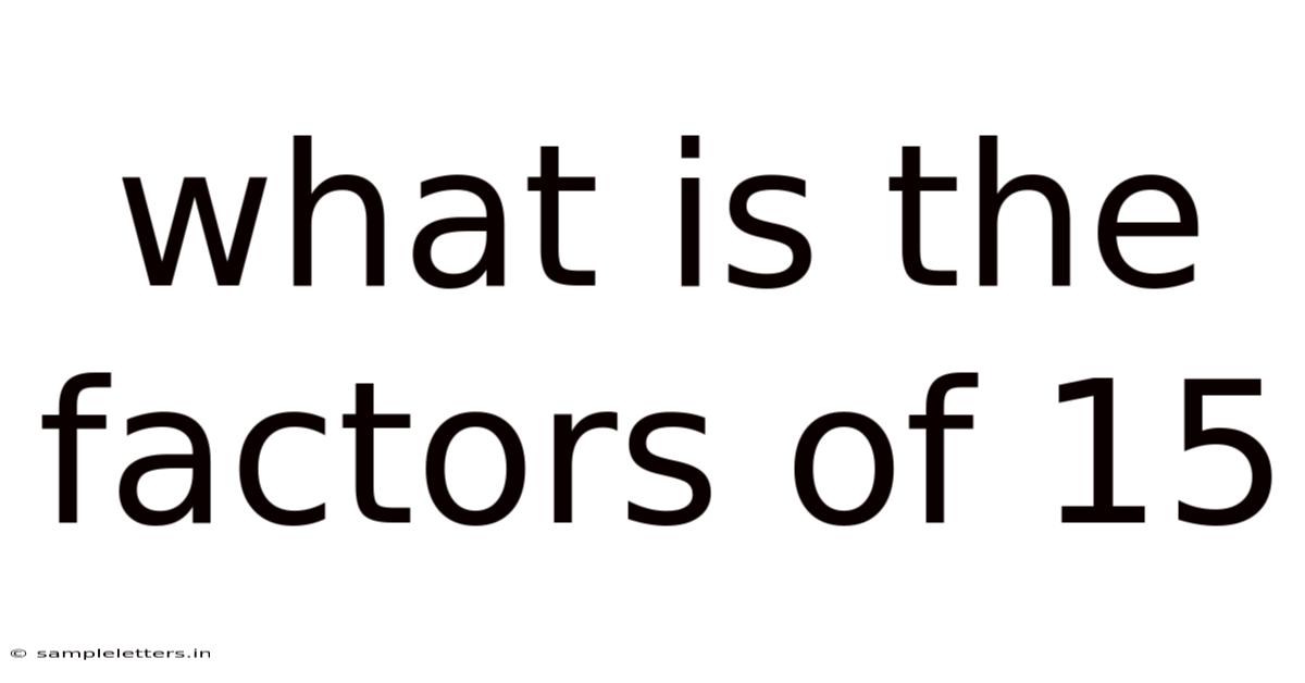 What Is The Factors Of 15