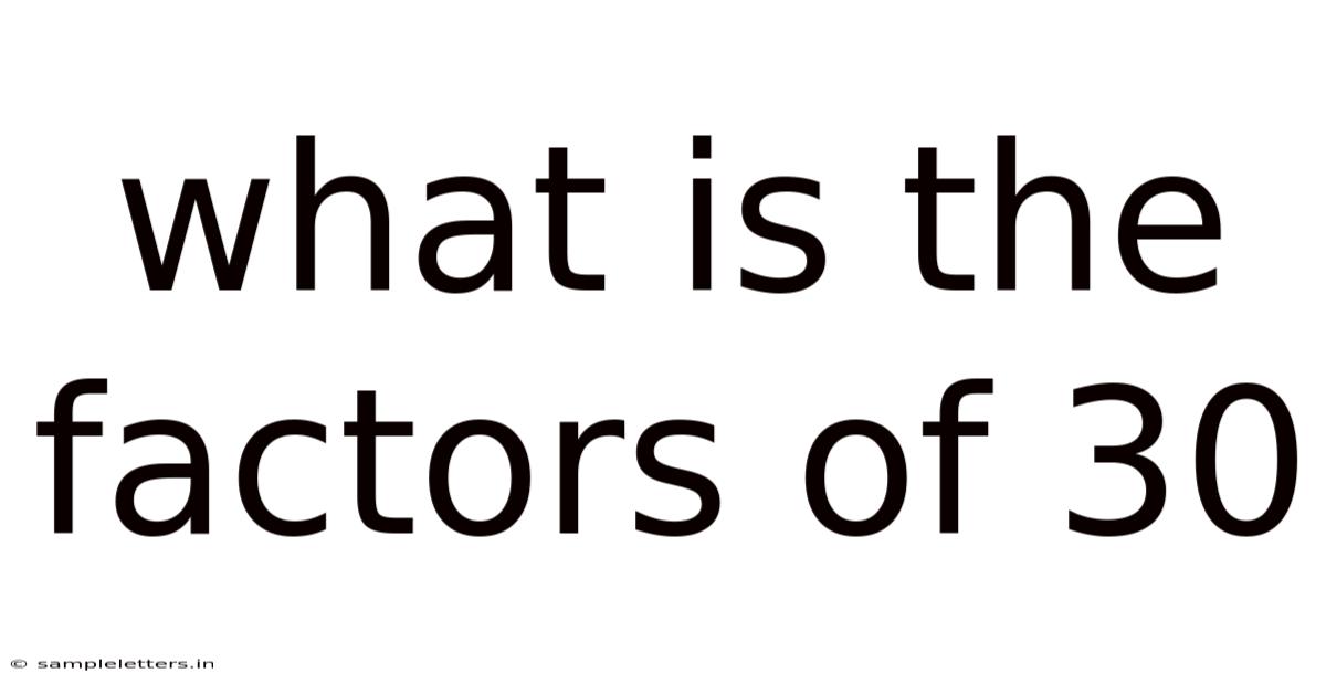What Is The Factors Of 30