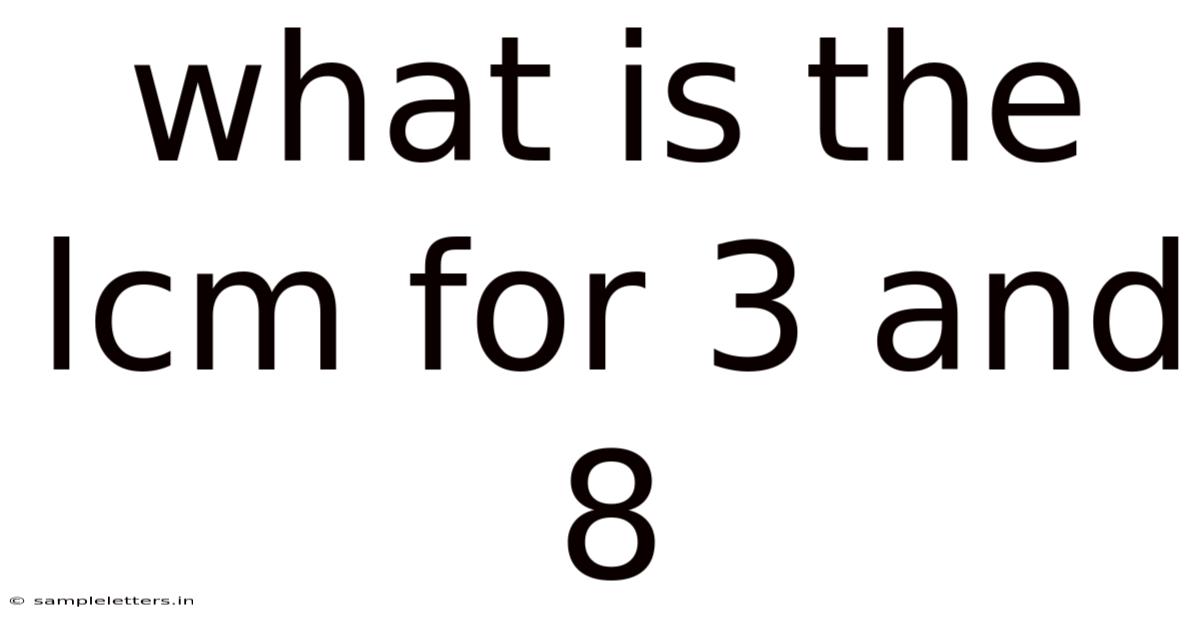 What Is The Lcm For 3 And 8