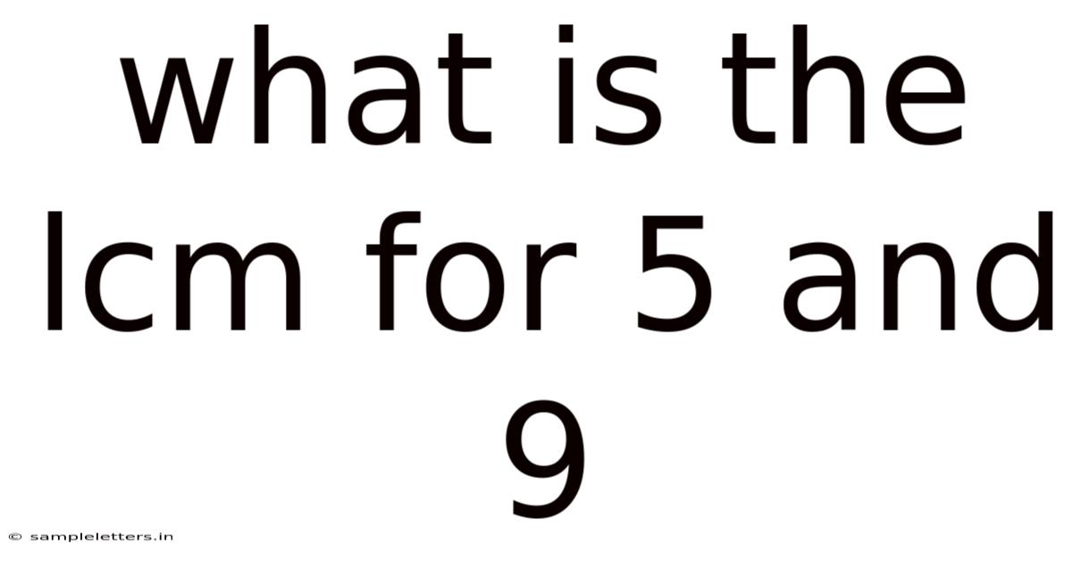 What Is The Lcm For 5 And 9