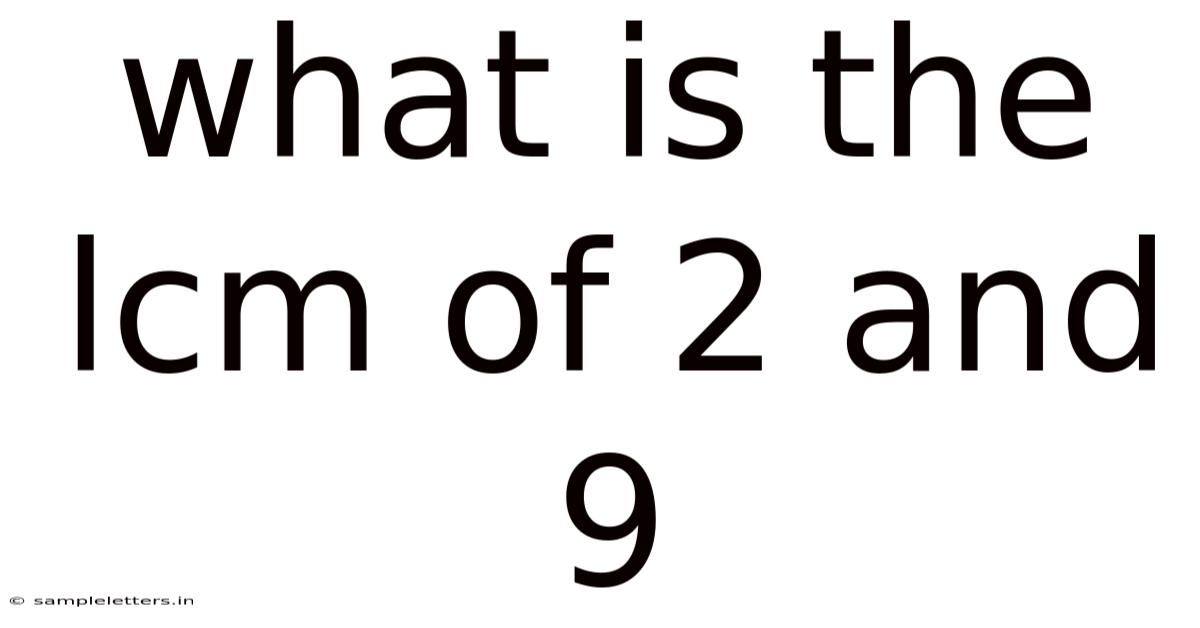 What Is The Lcm Of 2 And 9