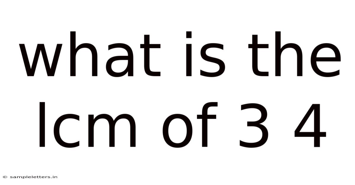 What Is The Lcm Of 3 4