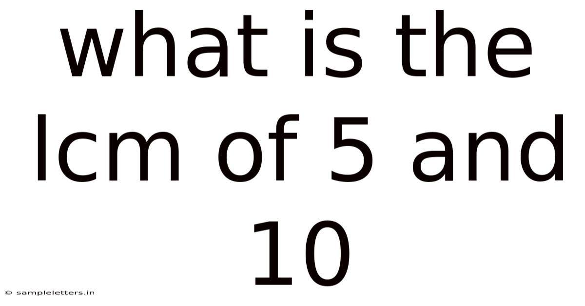 What Is The Lcm Of 5 And 10