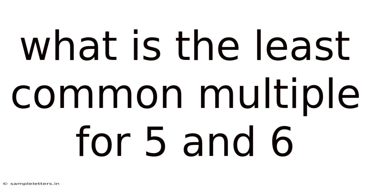 What Is The Least Common Multiple For 5 And 6