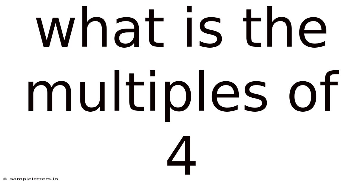 What Is The Multiples Of 4
