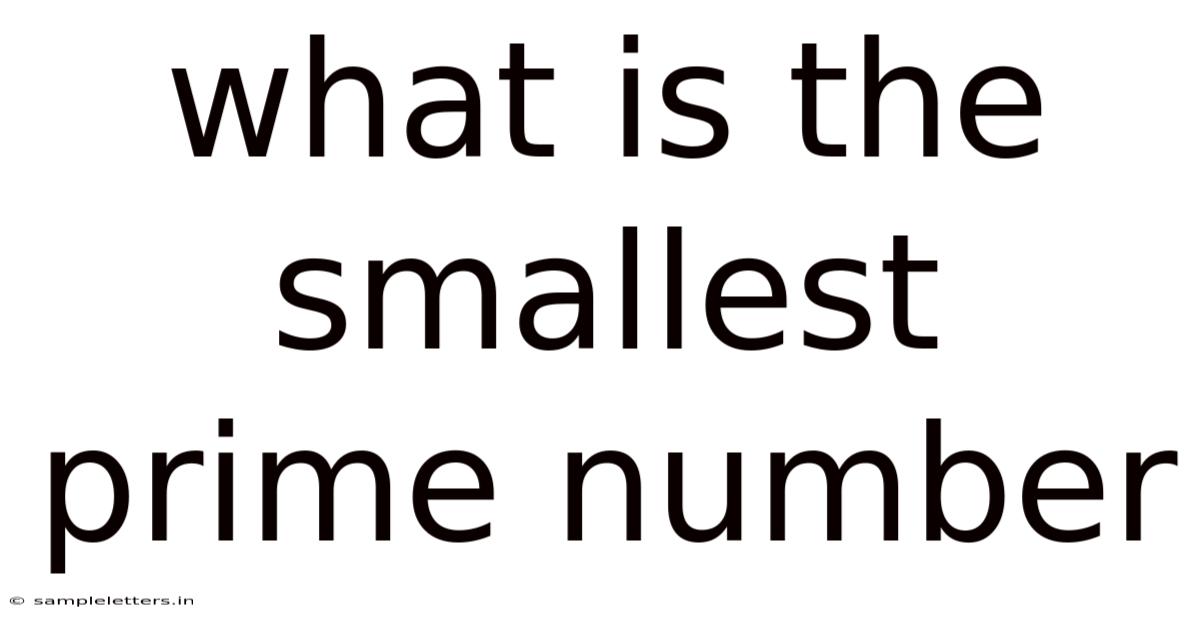 What Is The Smallest Prime Number
