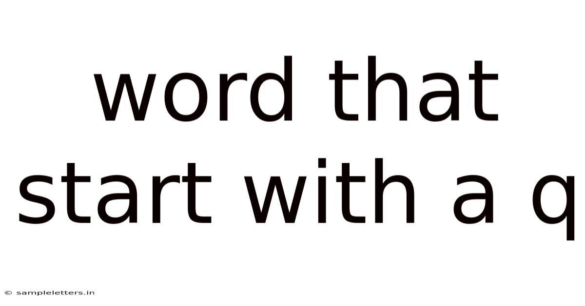 Word That Start With A Q