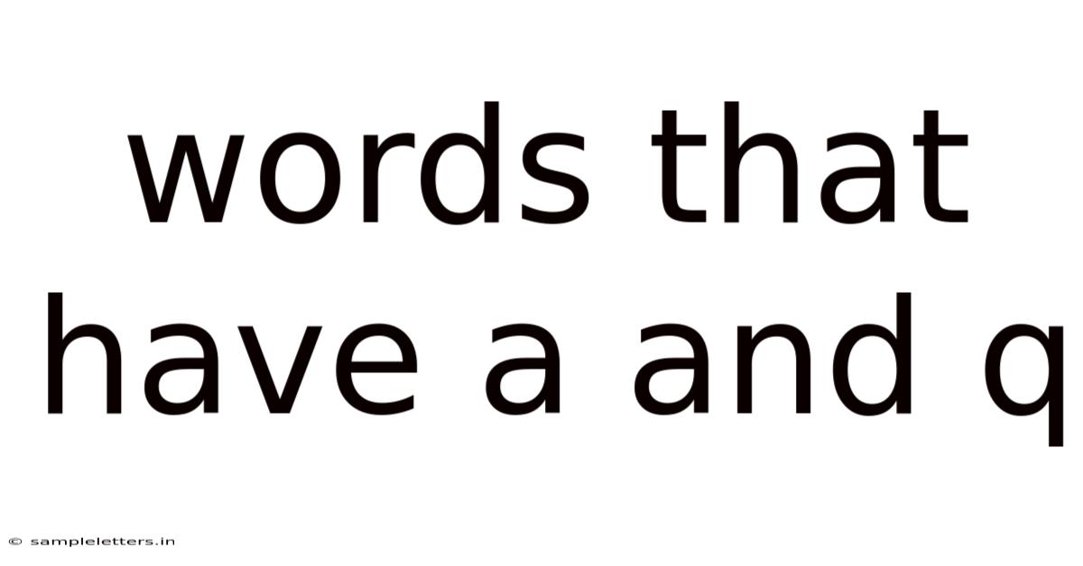 Words That Have A And Q