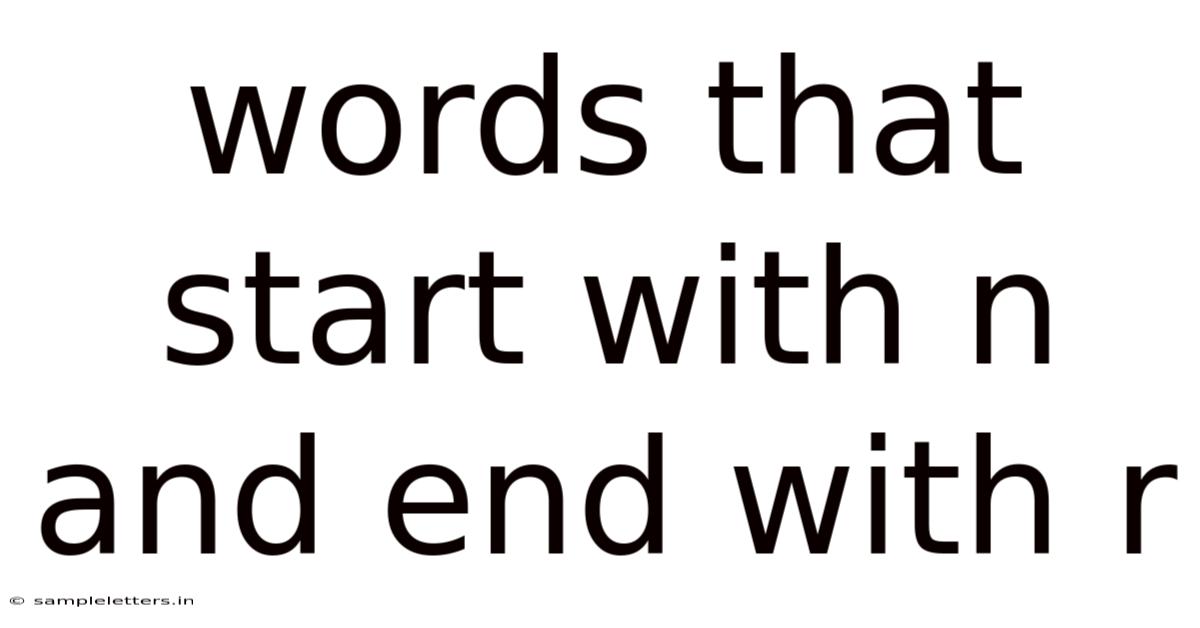 Words That Start With N And End With R