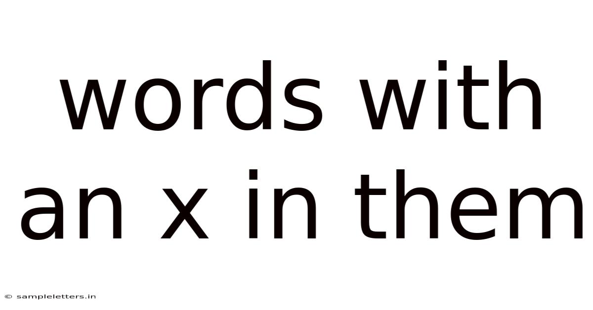 Words With An X In Them