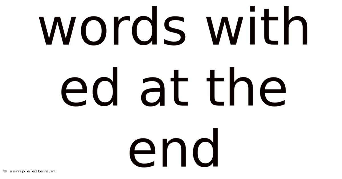 Words With Ed At The End