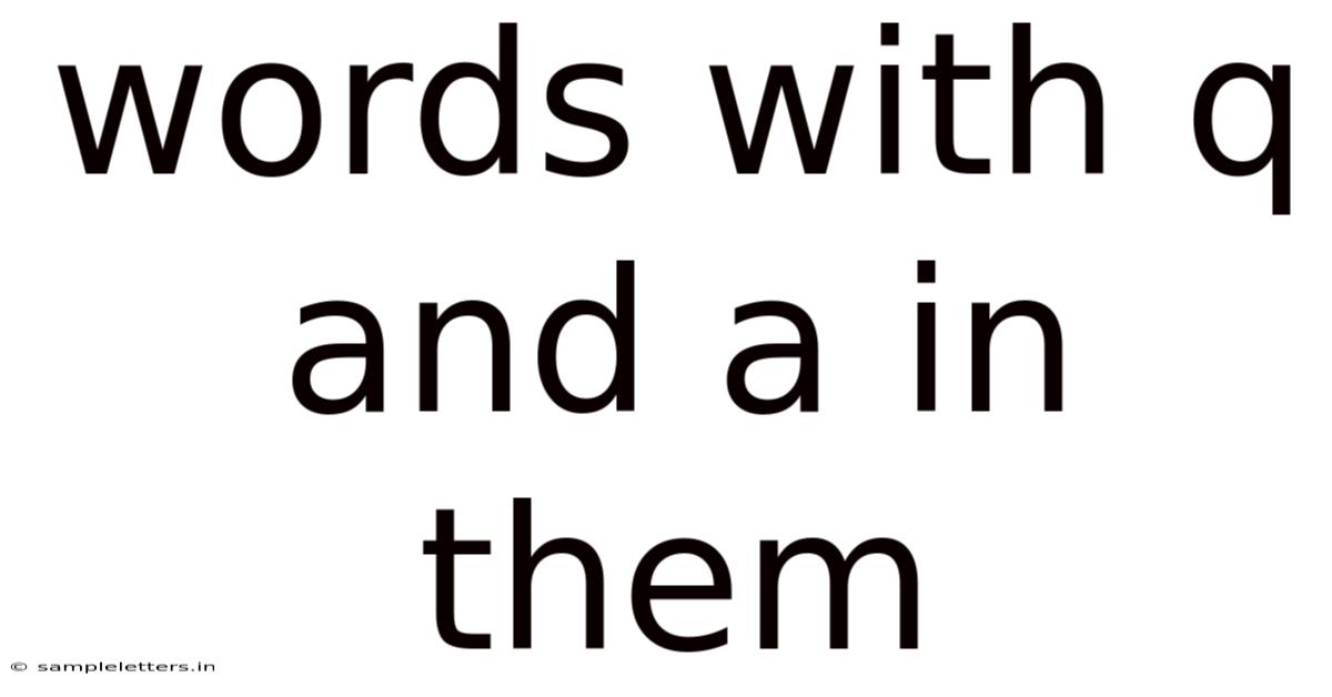 Words With Q And A In Them